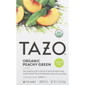 TAZO Tea Green Tea, Organic, Peachy Green Flavored, Bags