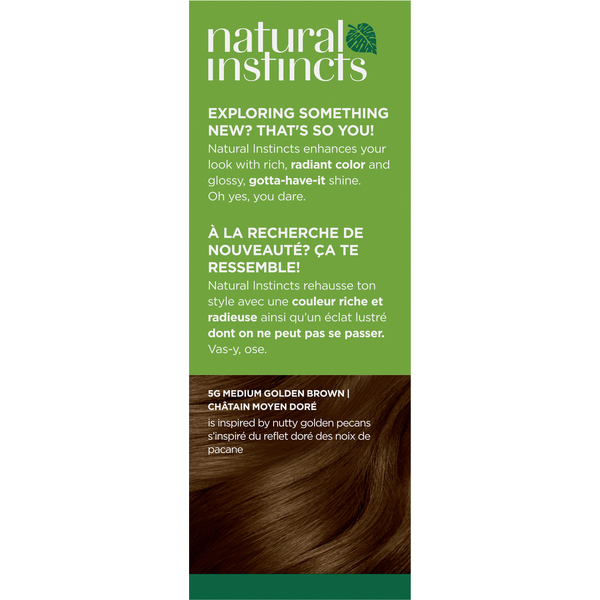 Clairol 5G Medium Golden Brown Zero Ammonia Vegan Hair Color with Coconut Oil + Aloe