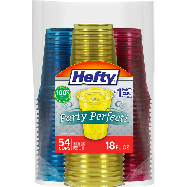 Hefty Cups, Plastic, Party, 18 Fluid Ounce