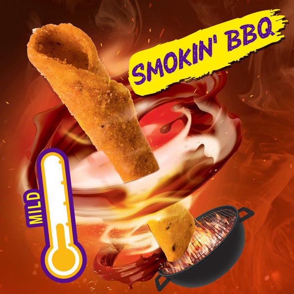 Takis Smokin' BBQ 9.9 oz Sharing Size Bag, Barbecue Baby Back Ribs Flavored Mild Tangy Rolled Tortilla Chips