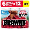 BRAWNY PICK-A-SIZE PAPER TOWELS, 6 DOUBLE ROLLS