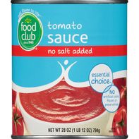 Food Club Tomato Sauce, No Salt Added️