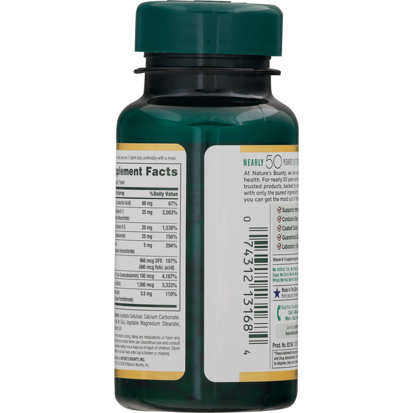 Nature's Bounty Vitamin B-Complex, Super, Coated Tablets