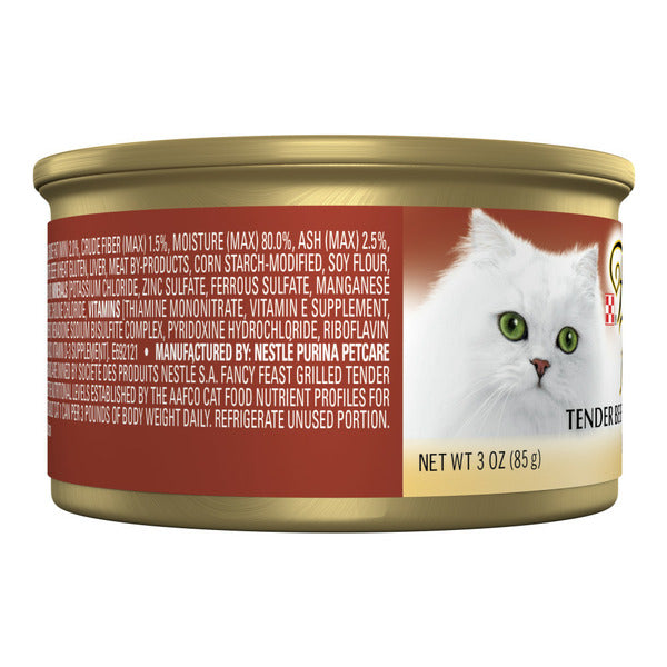 Purina Fancy Feast Grilled Wet Cat Food Beef and Liver Feast in Wet Cat Food Gravy