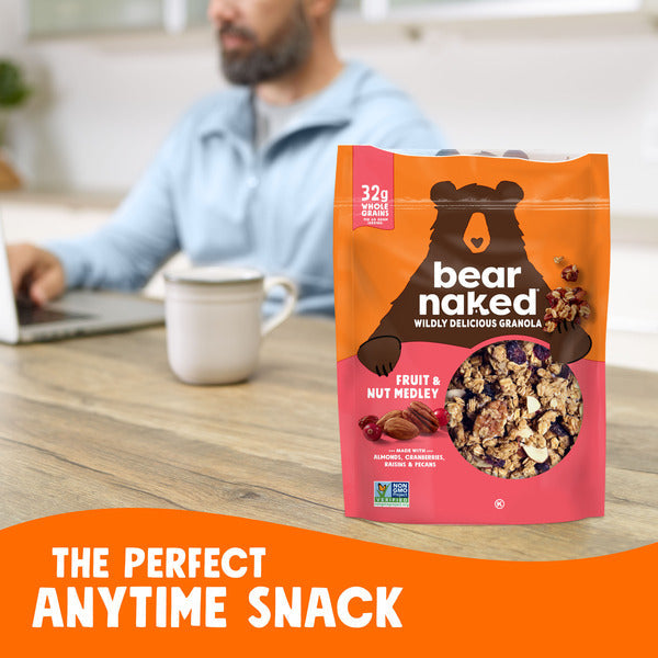 Bear Naked Fruit & Nut Medley Granola Cereal, Good Source of Fiber, Whole Grain Snacks