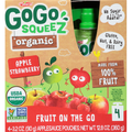 GoGo Squeez Organic Apple Strawberry Applesauce on the Go