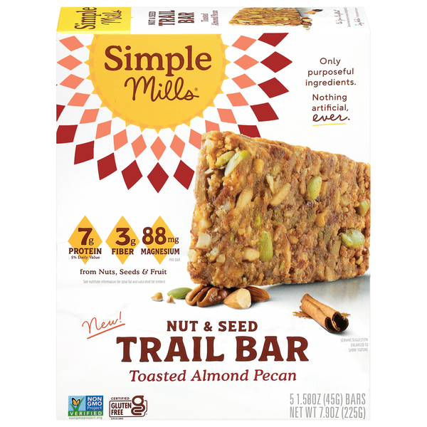 Simple Mills  Nut & Seed Toasted Almond Pecan Trail Bar