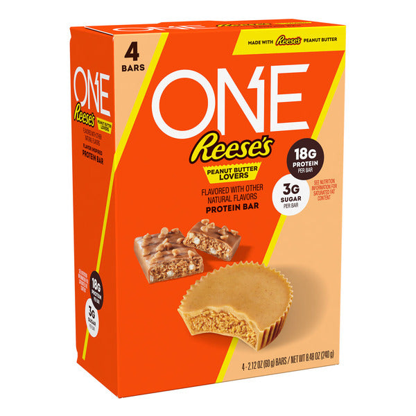 ONE REESE'S Peanut Butter Lovers Flavored Protein Bars, 2.12 oz (4 Count)