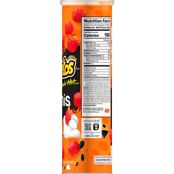 Cheetos Cheese Flavored Snacks, Flamin' Hot Flavored, Minis