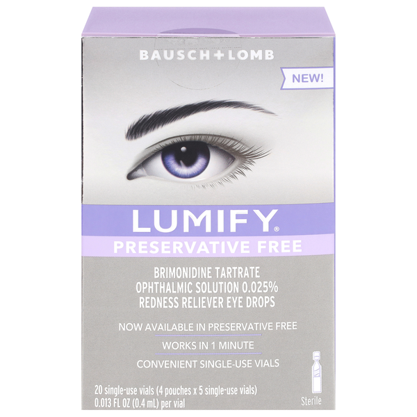 Bausch & Lomb Preservative Free Redness Reliever Eye Drops