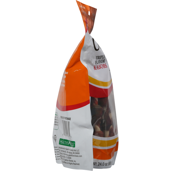 Good 'n' Fun Dog Snacks, Kabobs, Triple Flavor