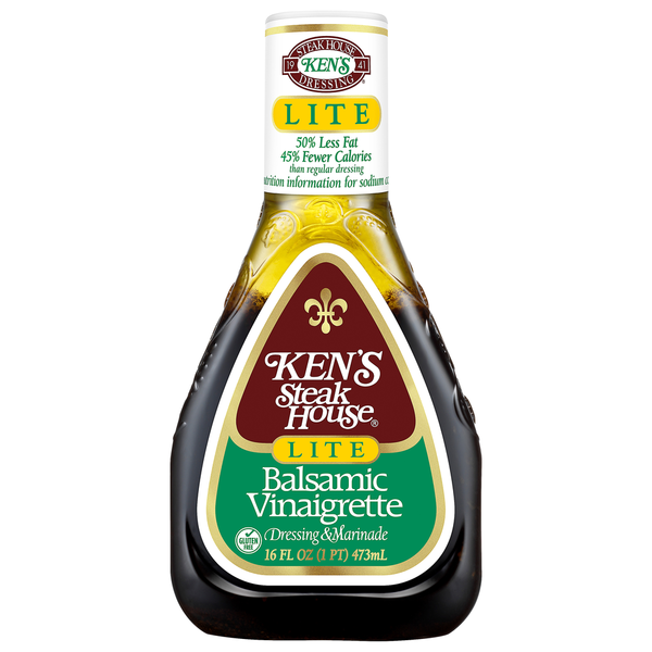 Ken's Steak House Lite Gluten Free Balsamic Vinaigrette Dressing & Marinade