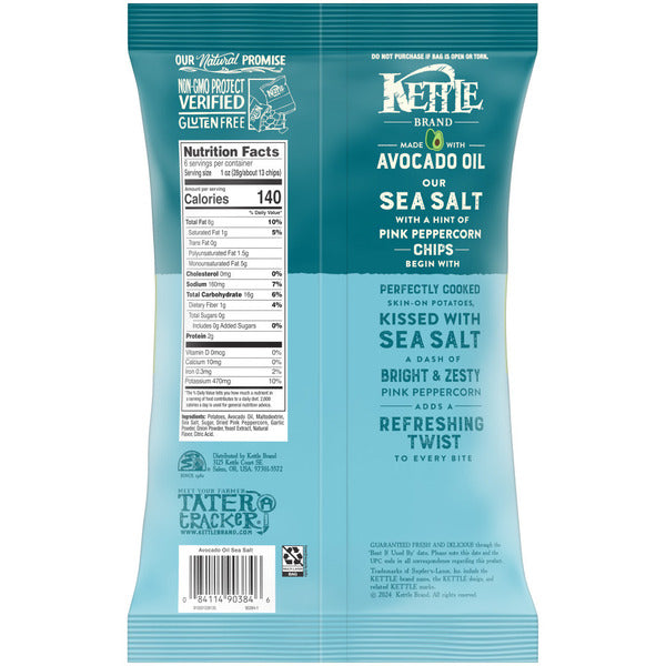 Kettle Brand Sea Salt Pink Peppercorn Chips