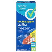 Simply Done Freezer Bags, Double Zipper, Gallon, B...
️