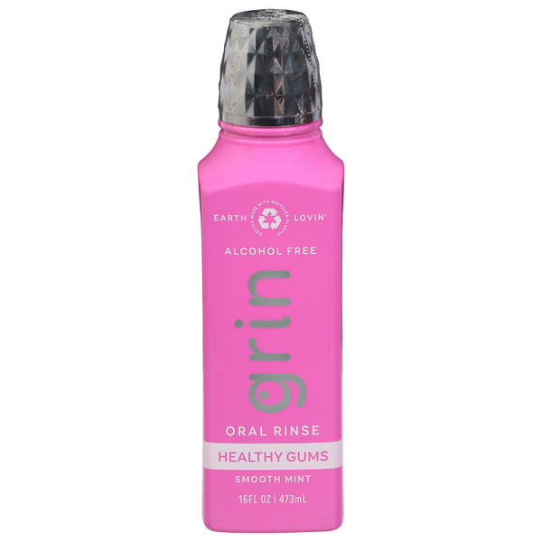 Grin Oral Care FLOSSPYX Healthy Gums Smooth Mint Oral Rinse