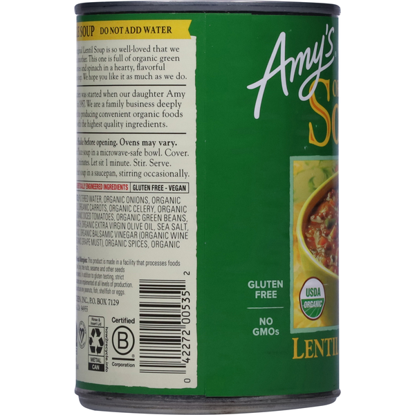 Amy's Kitchen Organic Lentil Vegetable Soup