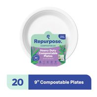 Repurpose Heavy Duty Compostable Plates, 9 in, 20 ...
️