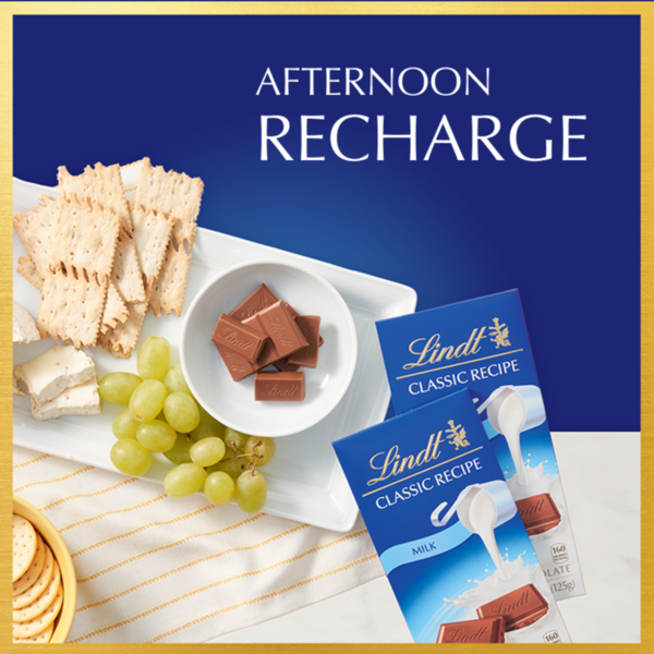 Lindt Classic Recipe Milk Chocolate Candy Bar