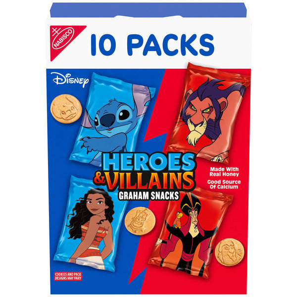 NABISCO Heroes And Villains Graham Snacks, Custom Cookies Variety Pack, Kids Snack Packs 10 oz