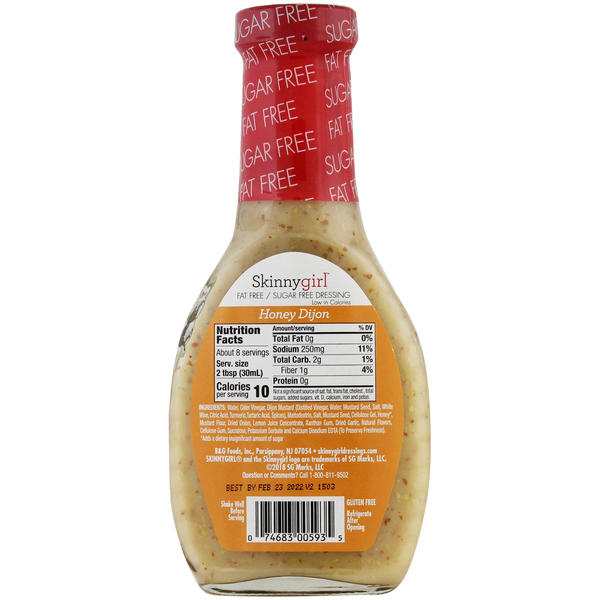 Skinnygirl Fat-Free | Sugar-Free Honey Dijon Salad Dressing, 8 FL OZ
