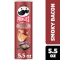 Pringles Smoky Bacon Potato Crisps Chips, Lunch Snacks, 5.5 oz