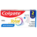 Colgate Total Active Prevention Whitening Gel Toothpaste Double Pack In Mint