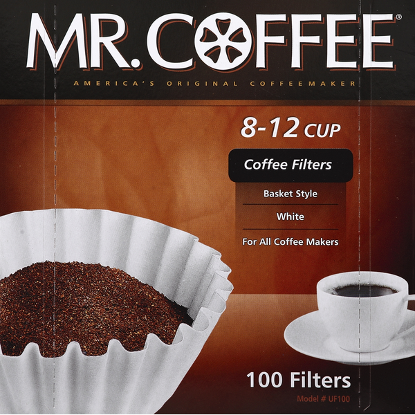 Mr. Coffee Coffee Filters, White, 8-12 Cup