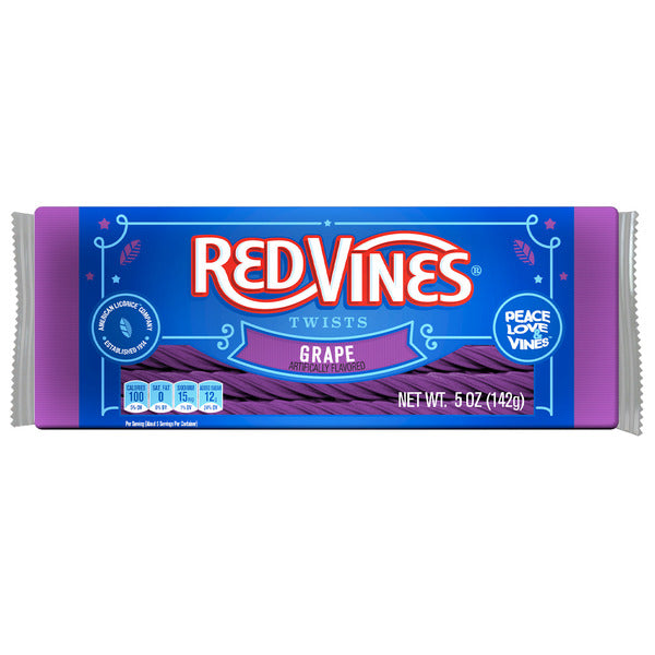 Red Vines Twists, Grape Chewy Licorice Candy, Movie Tray