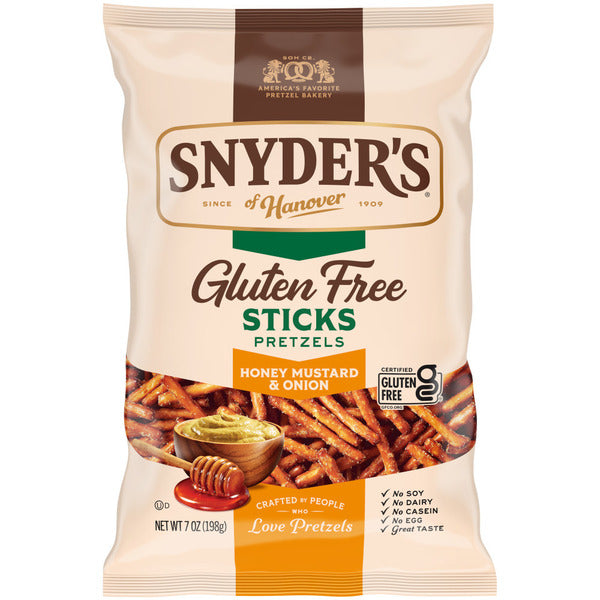 Snyder's of Hanover Honey Mustard and Onion Gluten Free Pretzel Sticks