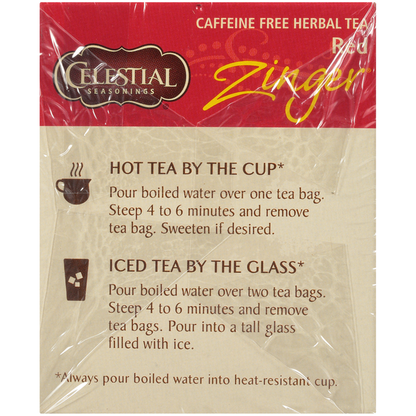 Celestial Seasonings Red Zinger Caffeine Free Herbal Tea Bags