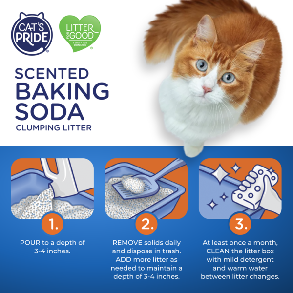 Cat's Pride Lightweight Clumping Litter: Baking Soda, Scented