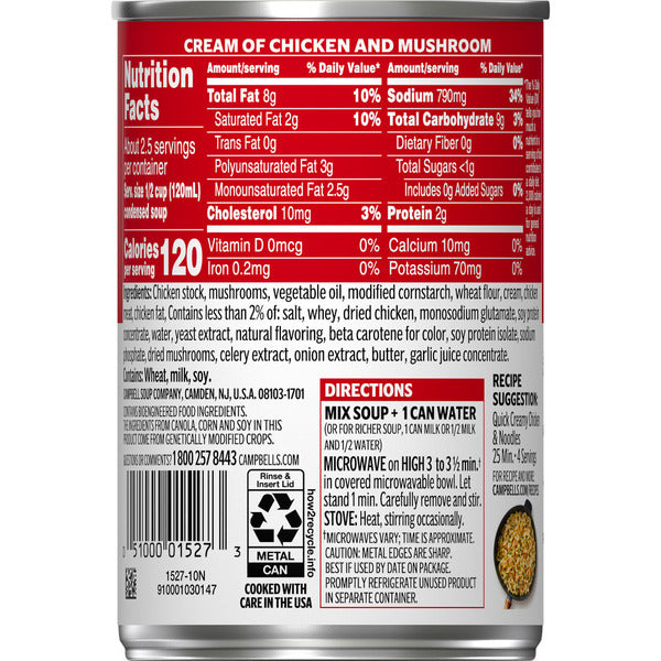 Campbell's Cream of Chicken and Mushroom Soup