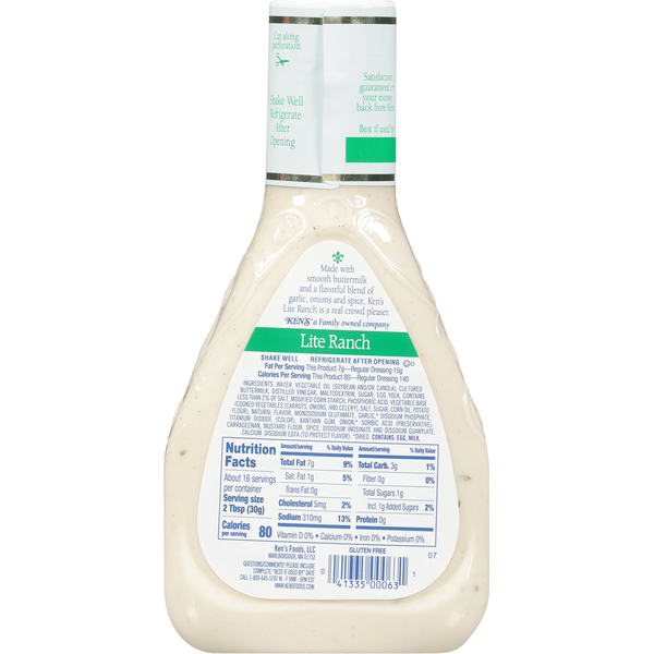 Ken's Steak House Lite Gluten Free Ranch Dressing