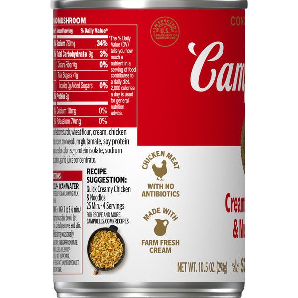Campbell's Cream of Chicken and Mushroom Soup