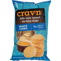 Crav'n Flavor Tortilla Chips, White Corn, Bite Siz...
️