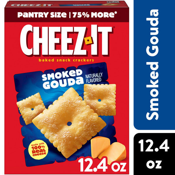 Cheez-It Smoked Gouda Baked Snack Crackers, Lunch Snacks, 12.4 oz