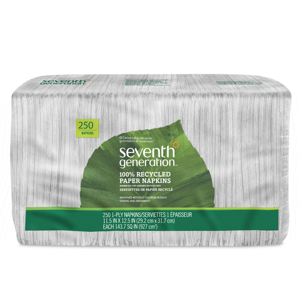 Seventh Generation Napkins 100% Recycled Paper White