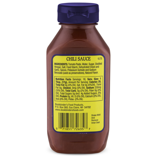 Bookbinder's Traditional Chili Sauce in 10.75 ounce
