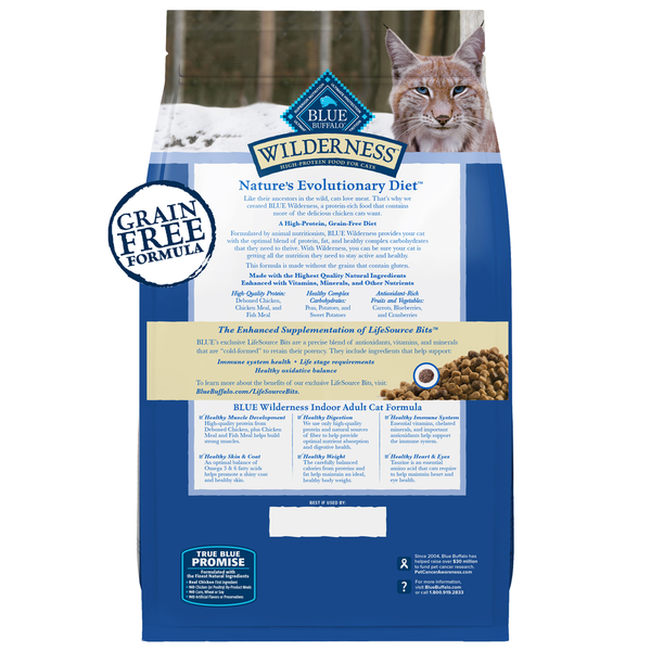 Blue Buffalo Wilderness High Protein, Natural Adult Indoor Dry Cat Food, Chicken