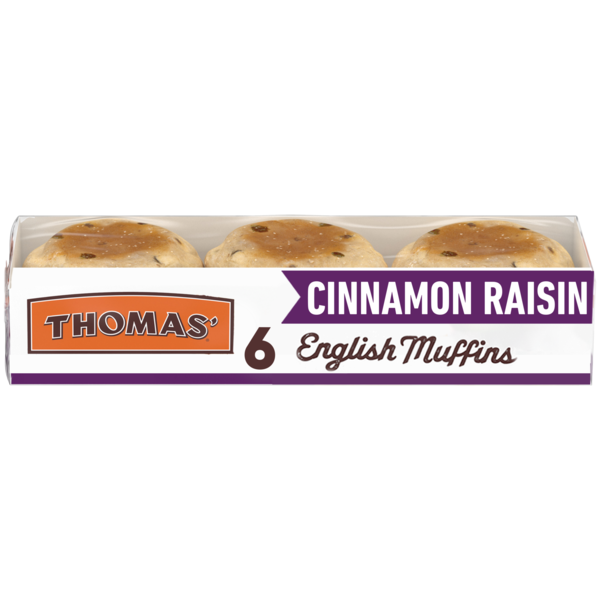 Thomas’ 6 ct, Cinnamon Raisin, English Muffin, English Muffins, 13 oz
