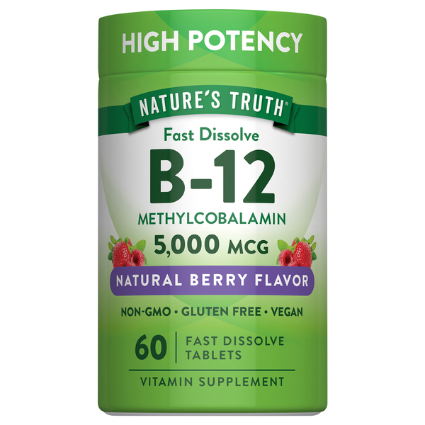 Nature's Truth Vitamin B-12, 5,000 mcg Tablets