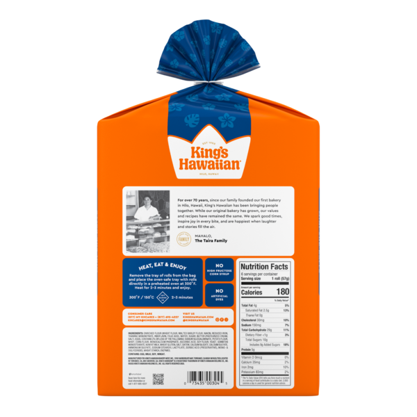 King's Hawaiian Original Hawaiian Sweet Mini Sub Rolls