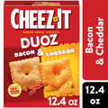 Cheez-It DUOZ Bacon and Cheddar Baked Snack Crackers, Lunch Snacks, 12.4 oz