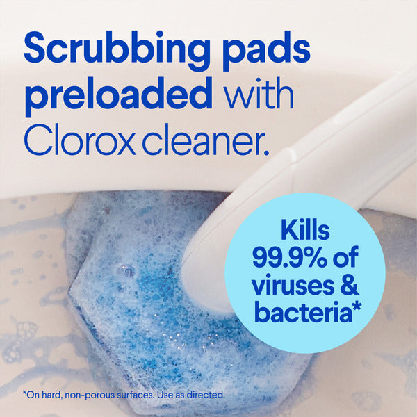 Clorox ToiletWand® Disposable Cleaning System, Storage Caddy and 6 Disinfecting Refills