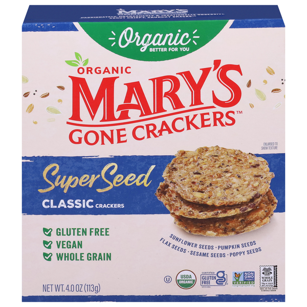 Mary's Gone Crackers Crackers, Organic, Super Seed, Classic