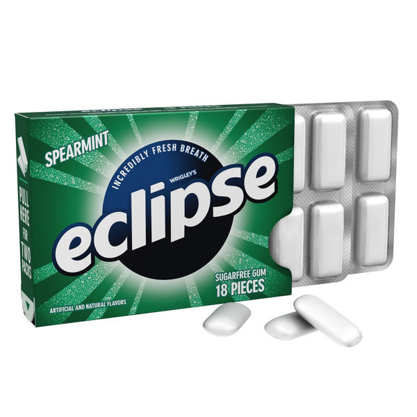 Eclipse Spearmint Sugar Free Chewing Gum Single Pack 18 Piece