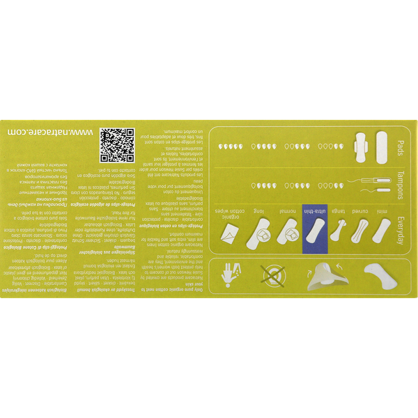 Natracare Panty Liners, Organic Cotton, Ultra Thin