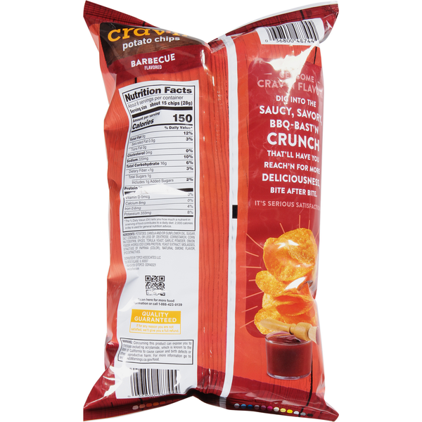 Crav'n Flavor Potato Chips, Barbecue Flavored