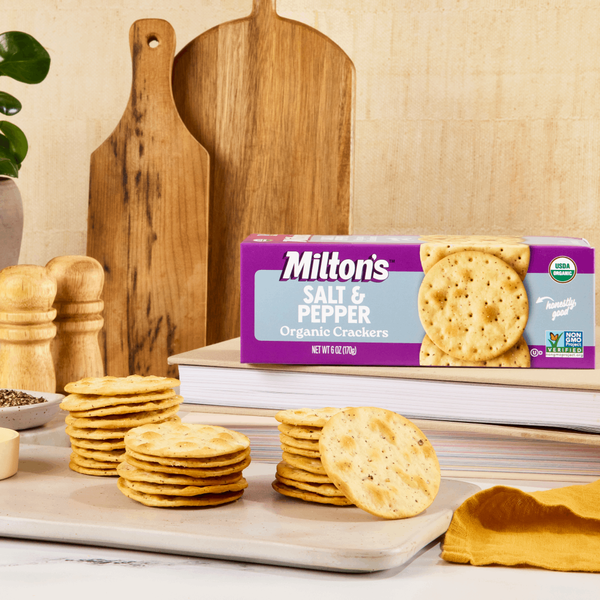 Milton's Organic Crackers, Salt & Pepper