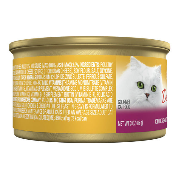 Purina Fancy Feast Delights Grilled Chicken & Cheddar Cheese Feast in Gravy